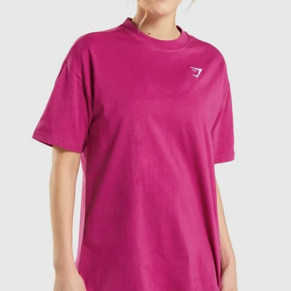 Gymshark Magenta Short Sleeve Crew Neck Tee BT - Picture 10 of 10